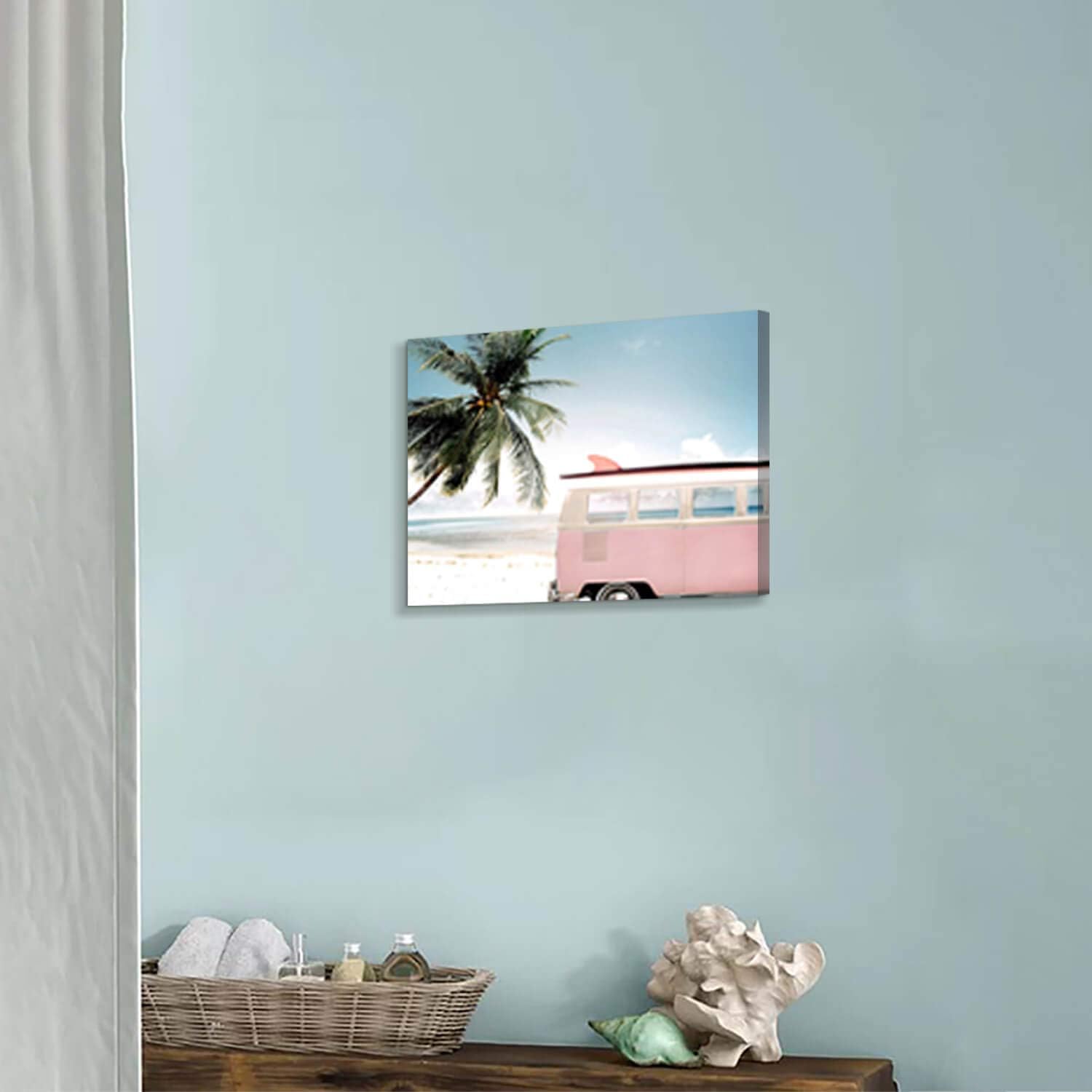 Hardy Gallery Ocean Wave Canvas Wall Art Coastal Decor 16x11 Inch