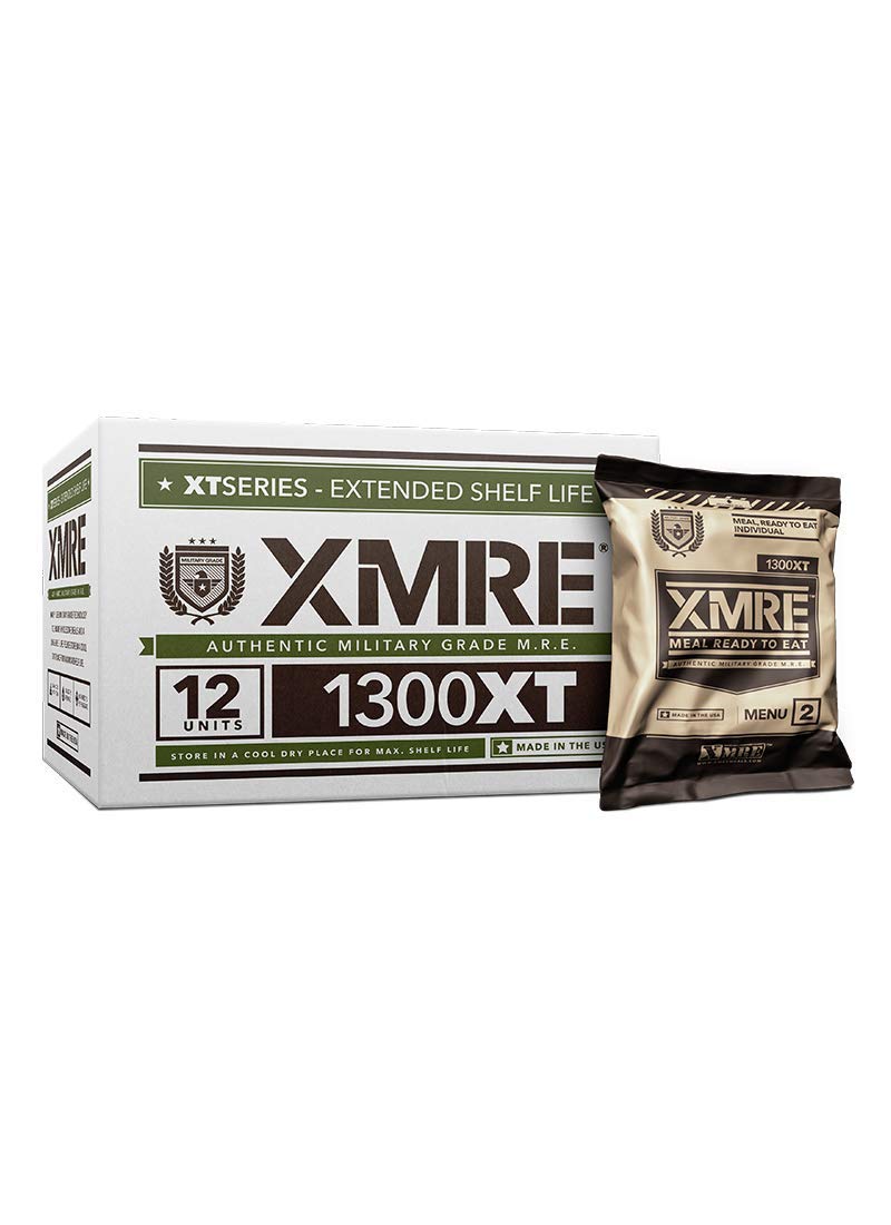 XMRE 1300XT MRE Meals 2022 Bulk | Military Grade | For Survival Kits & Hurricane Preparedness Items | Emergency Food Supplies | Food Packs w/