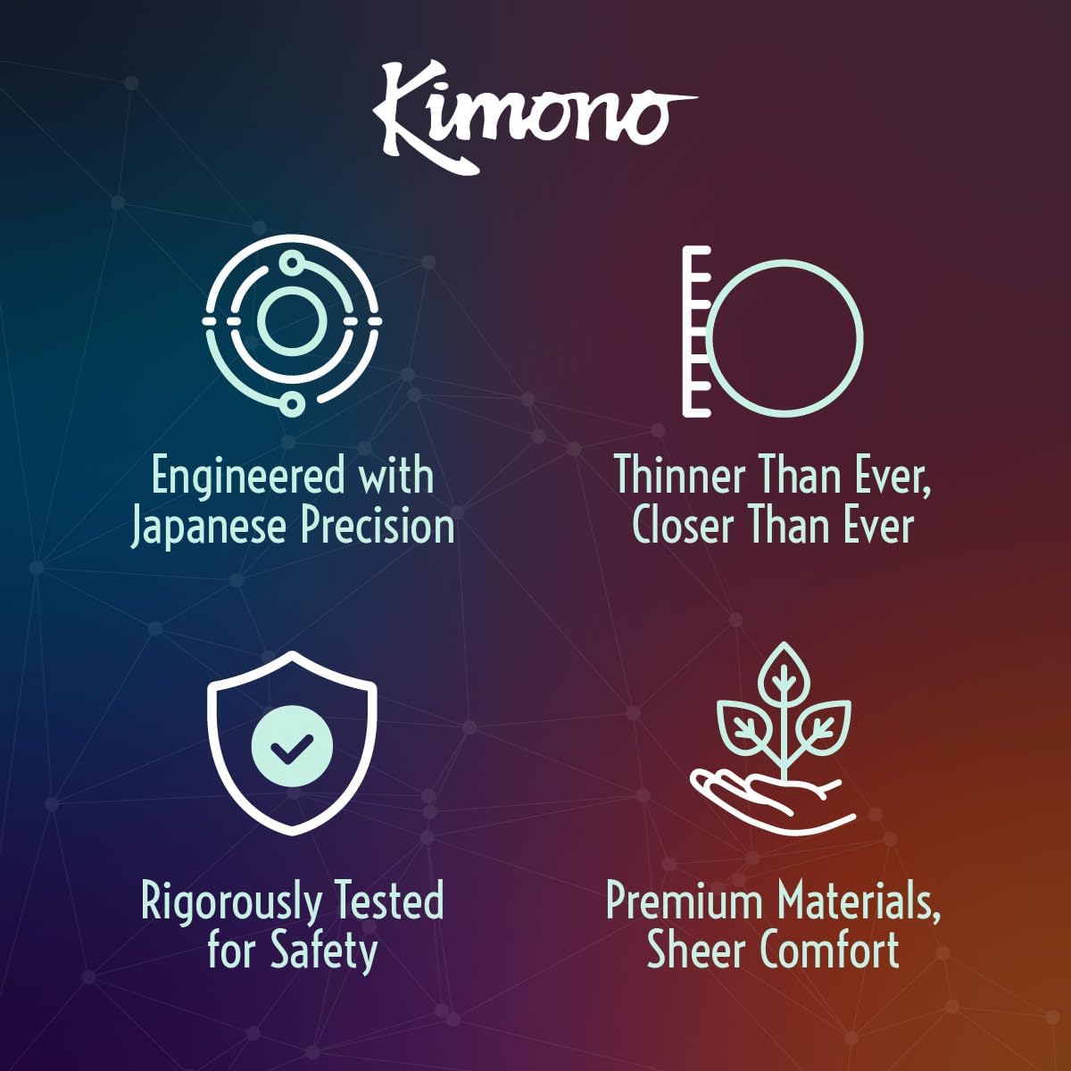 Kimono MicroThin Sheer Variety Pack of 12 - Multiple Styles of Ultrathin Condom Shapes, Unique Designs in One Pack, Natural Latex Condoms, Vegan-Friendly, No Latex Odor - Enhanced Sensitivity