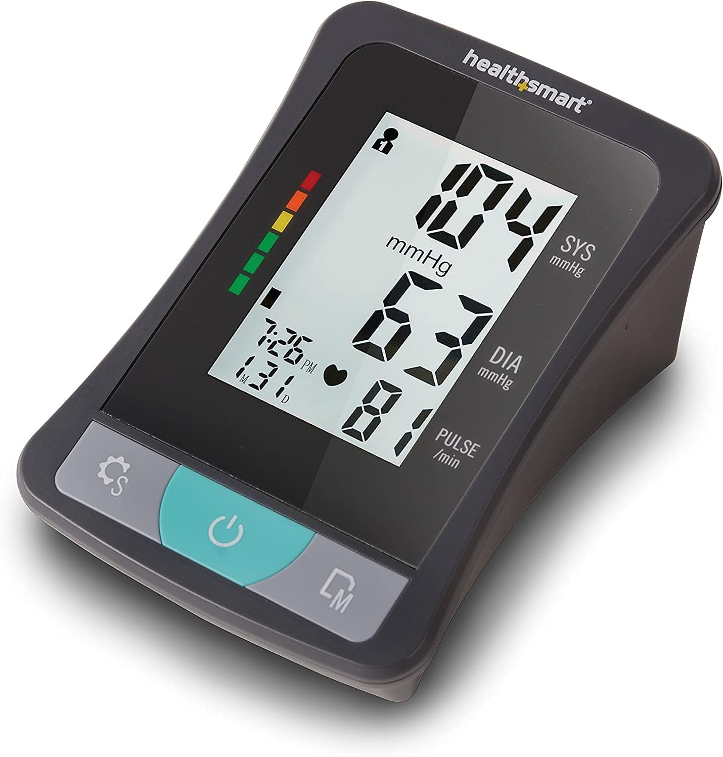 HealthSmart Digital Standard Wrist Blood Pressure Monitor with Automatic Adult Cuff That Displays Pulse Rate and Irregular Heartbeat Stores up to 60 Readings for 2 Users