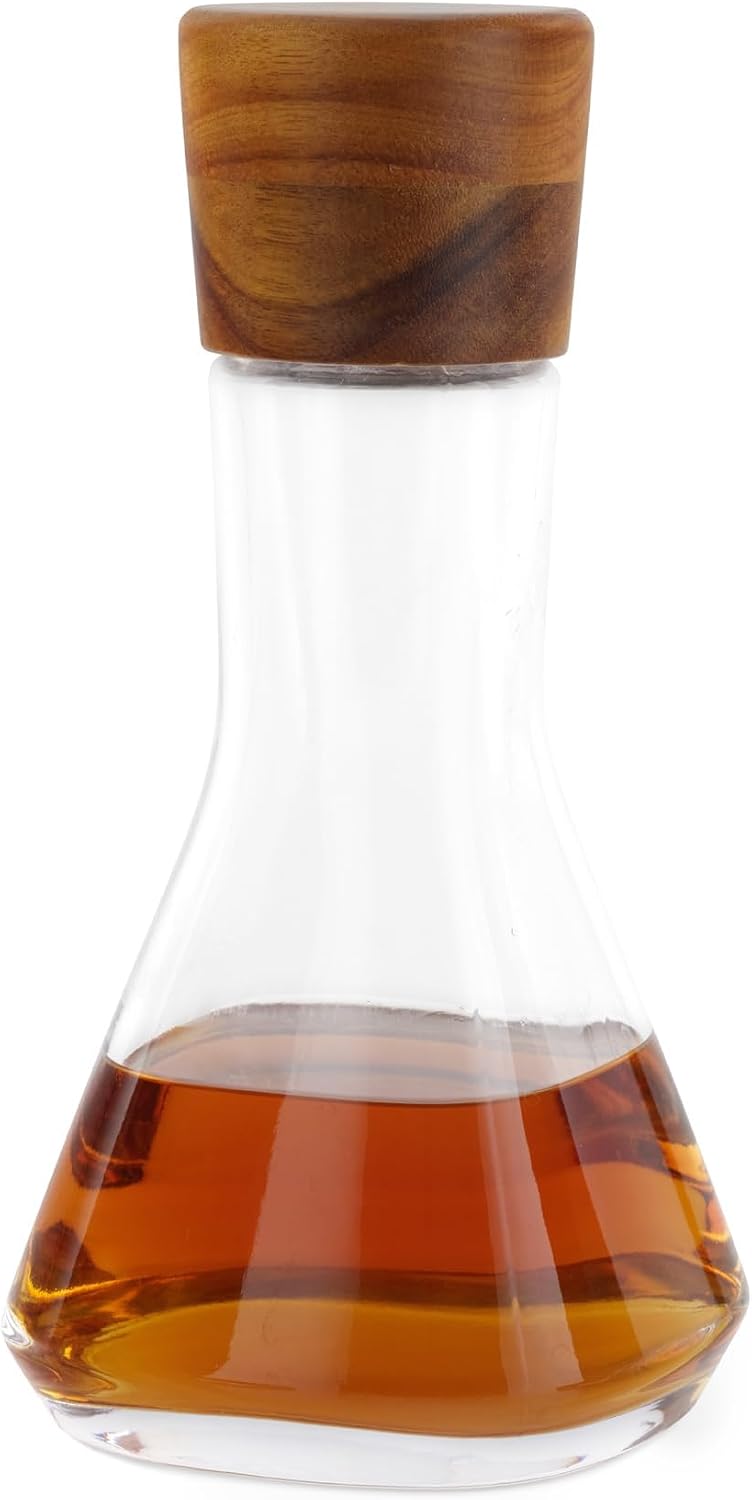 nambe Vie Decanter | Glass Wine Decanter Bottle for Bourbon, Brandy, Juice