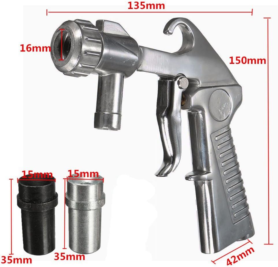 Sand Blaster Gun,Sandblasting Sandblaster Gun Kit for Sandblast Blast Cabinet with Ceramic Nozzles