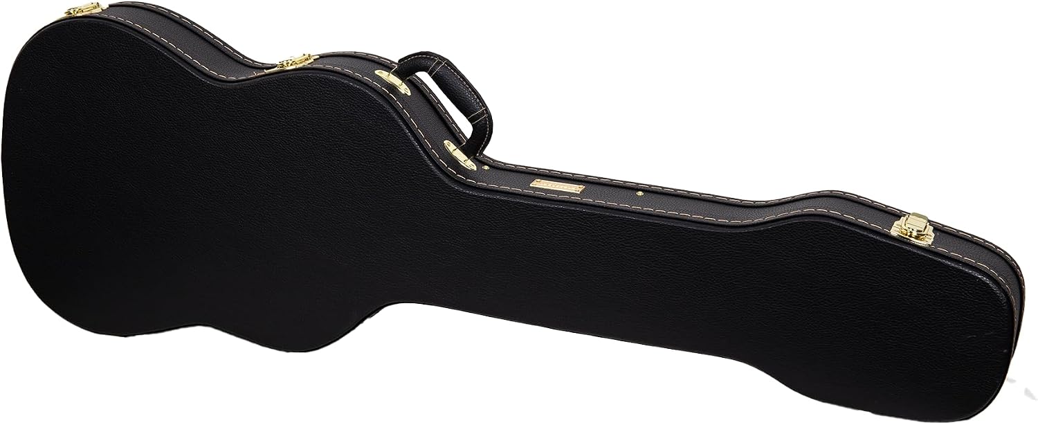 Crossrock Hardshell Arch Top wood case fits SG Electric Guitars-Black(CRW600SGBK)