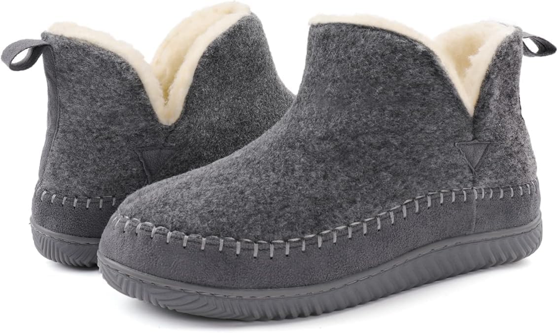 Zizor Women's Moccasin Bootie Slippers, Memory Foam House Shoes