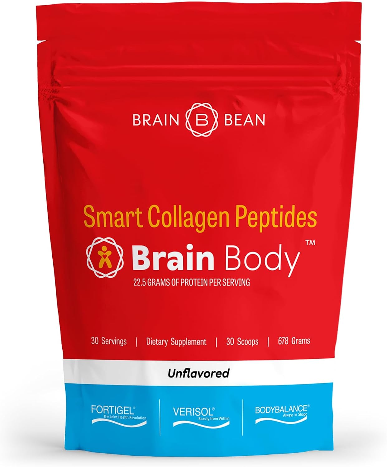 Brain Body Collagen Peptides Powder - Vital Protein & Collagen Supplement for Women & Men - Hydrolyzed Type I & III for Hair, Skin, Nails & Joint Health - 25 Servings - Creamy Vanilla Coconut - 875g