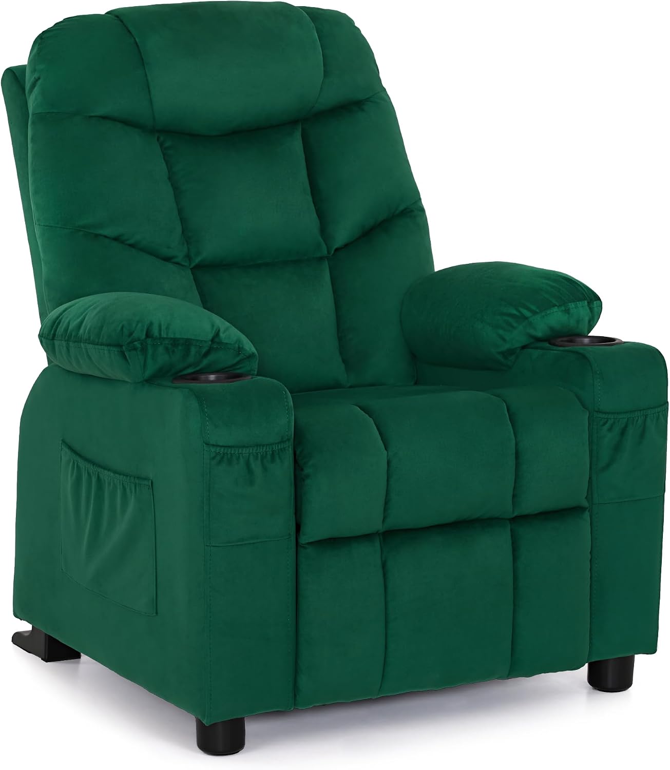 MCombo Big Kids Recliner for Ages 3+, Toddlers Recliner 7355 Velvet, Blue