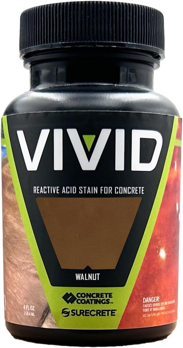 CC Concrete Coatings Vivid Acid Stain for Concrete | Weathered Terracotta | 4 oz Tester