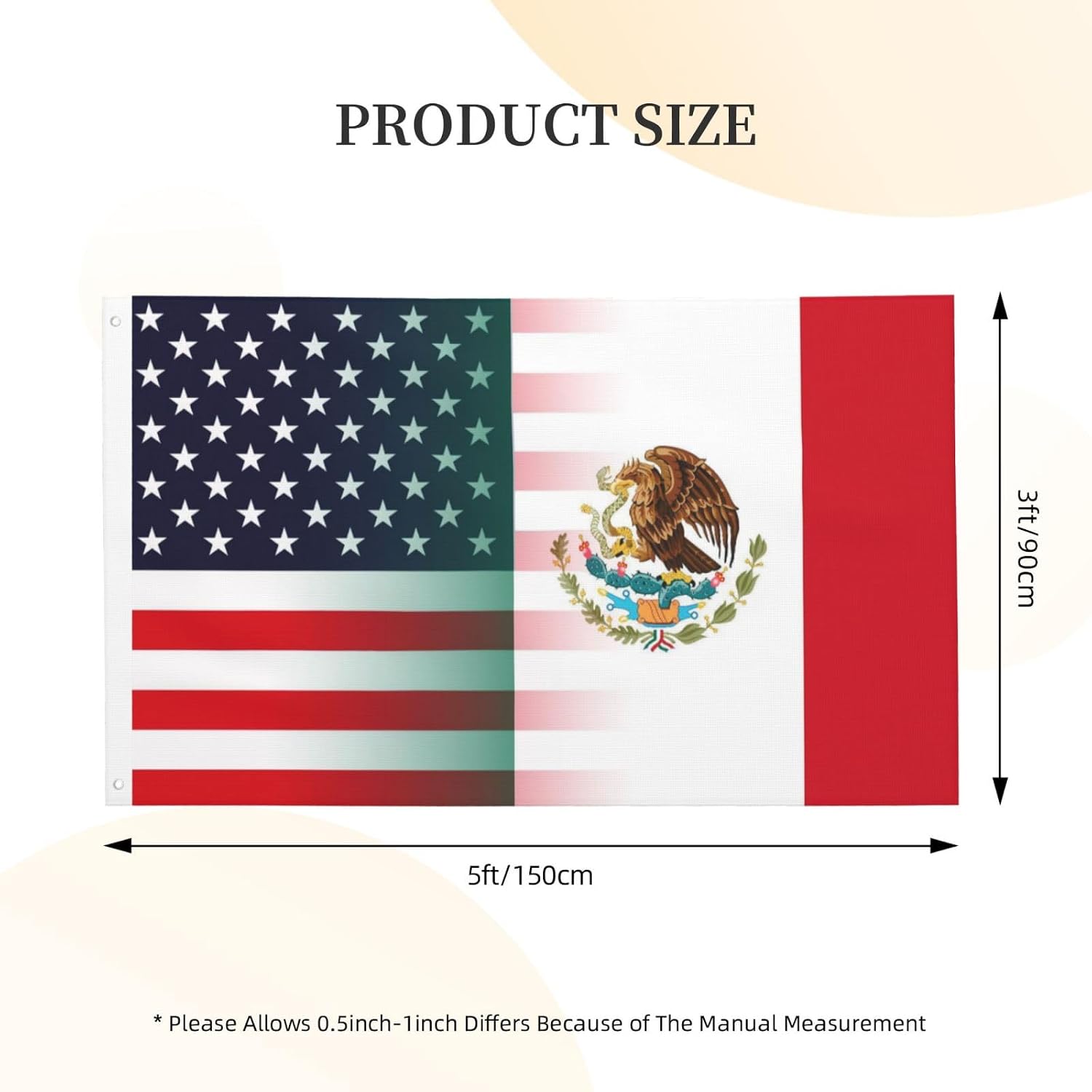 Nicaragua Nicaraguan And American Flag America USA 3x5 Ft Indoor Outdoor Decor Banner National Flags for Garden Yard Car Outside Decoration
