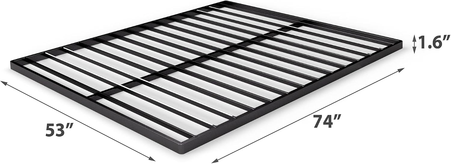 Zinus Quick Lock Bunkie Board, Box Spring and Bed Slat Replacement, Queen | Metal Frame with Steel Slats, Durable Construction Easy Assembly