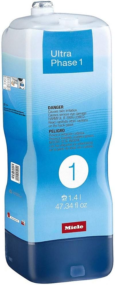 Miele UltraPhase 1 & 2, 2-Component Detergent for Whites/Colors Aqua Fragrance (2, UltraPhase 1 & 2)