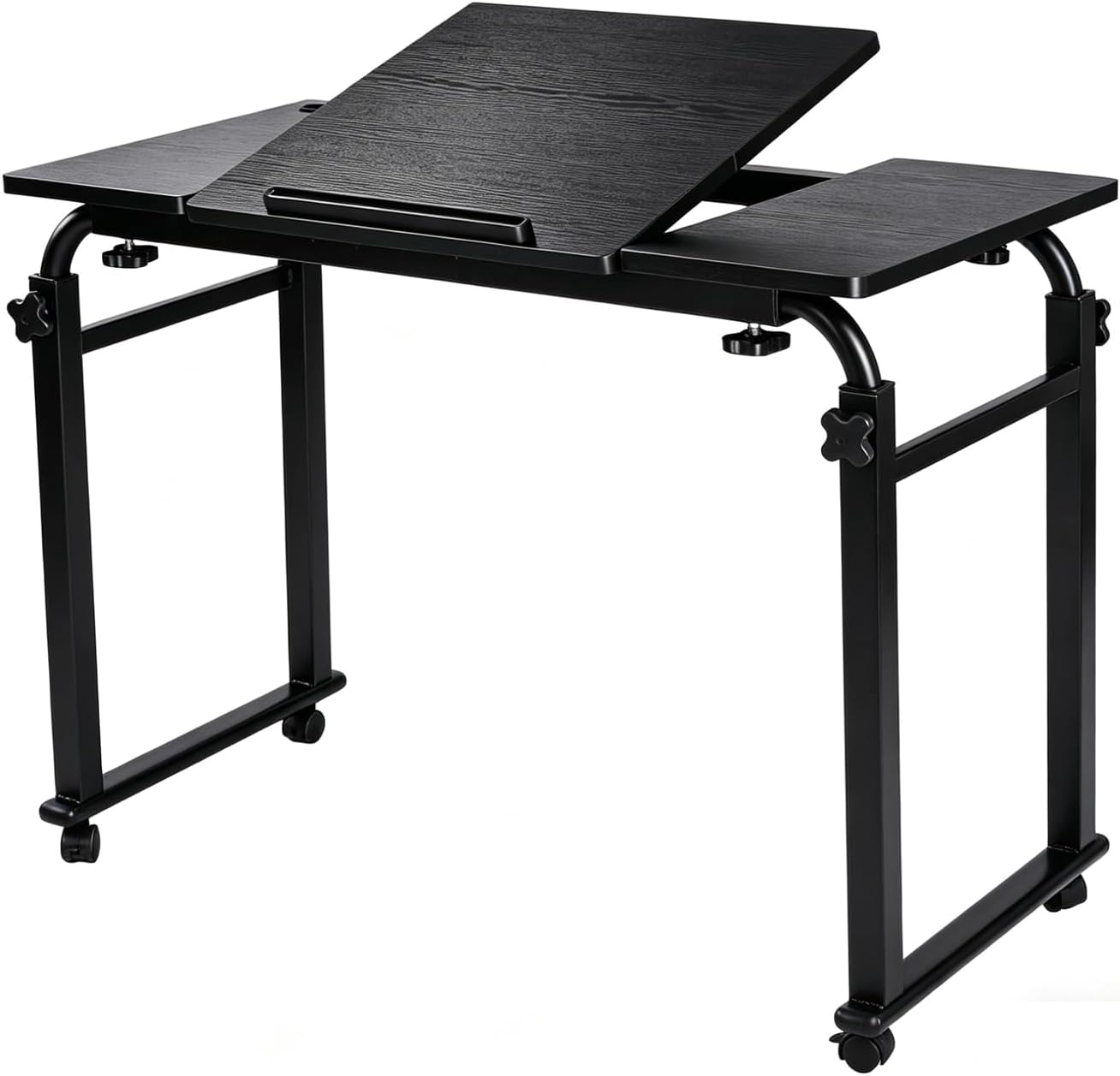 Overbed Laptop Cart Over The Bed Table with Wheels Adjustable Bed Hospital