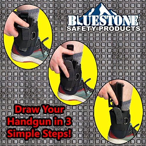 Undercover Ankle Holster with D-Ring| Most Secure Ankle Holster in the Market| Fits Snub nose Revolvers, Glock 26, Glock 27, Glock 30, S&W Shield