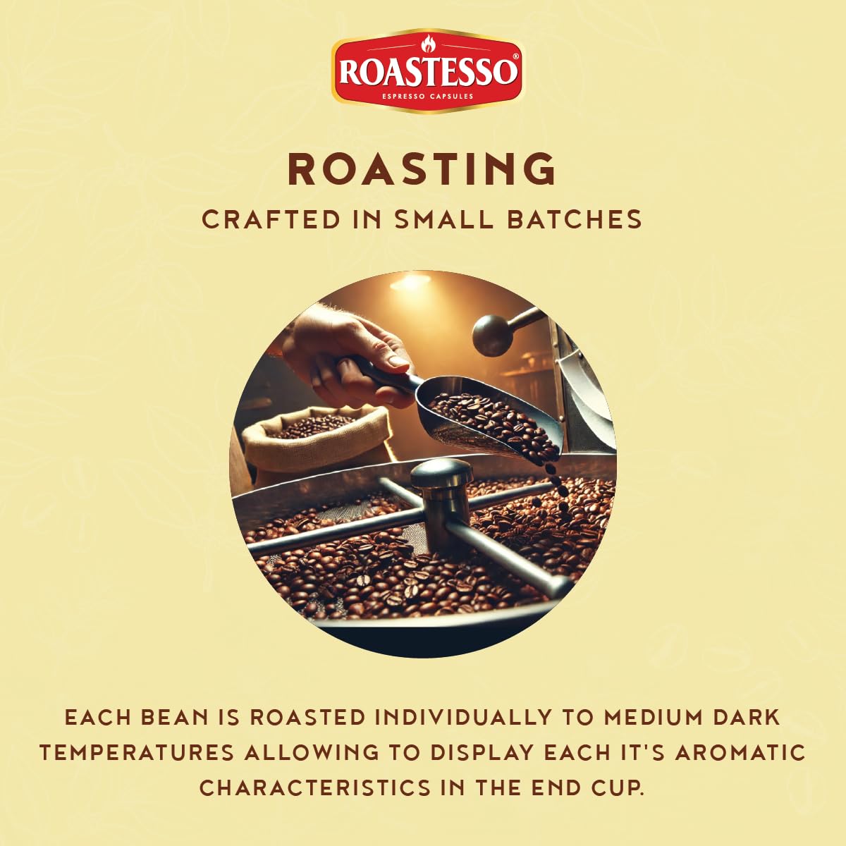 Roastesso, Aluminum Espresso Capsules, Flavors Variety Pack, Natural Flavored Coffee Pods with French Vanilla, Caramel, Chocolate & Hazelnut