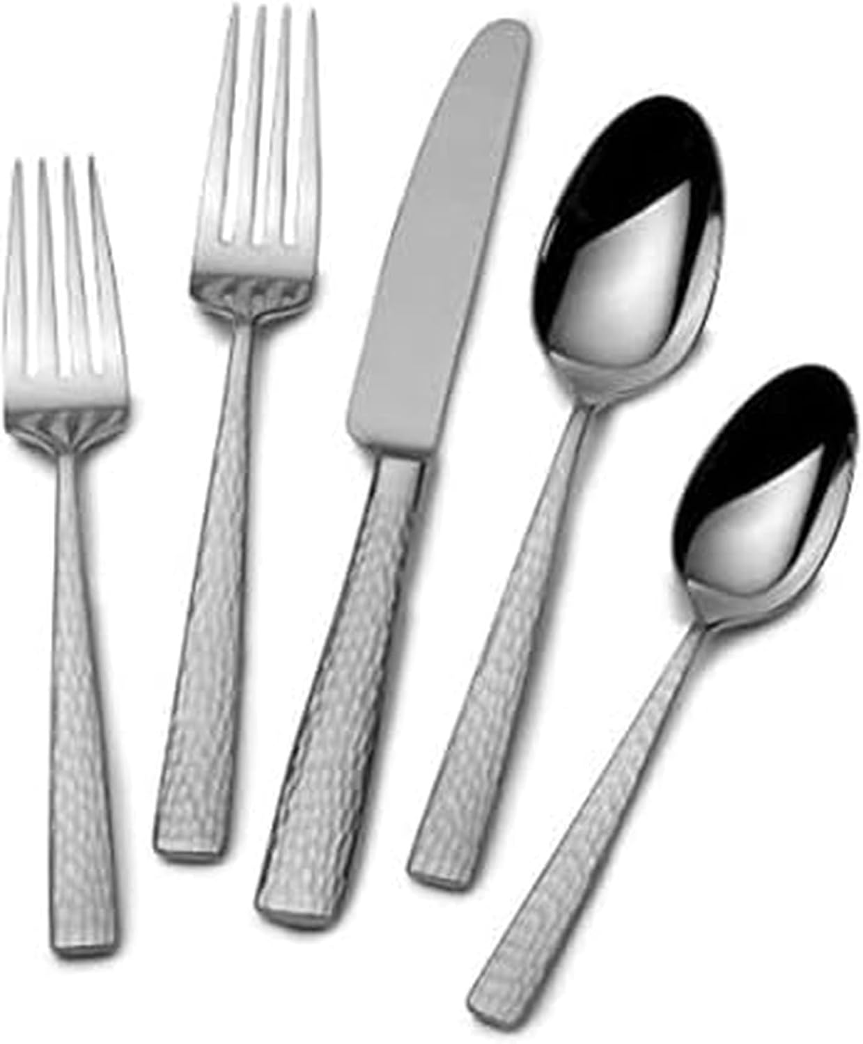 Mikasa, Virtuoso Frost Flatware Service for 12, 65 Piece Set, 18/10 Stainless Steel, Silverware Set with Serving Utensils