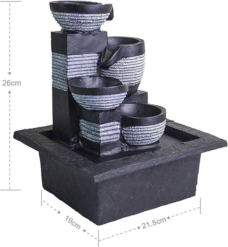 Resin LED Indoor Water Fountains | Office, Home Relocation Gifts