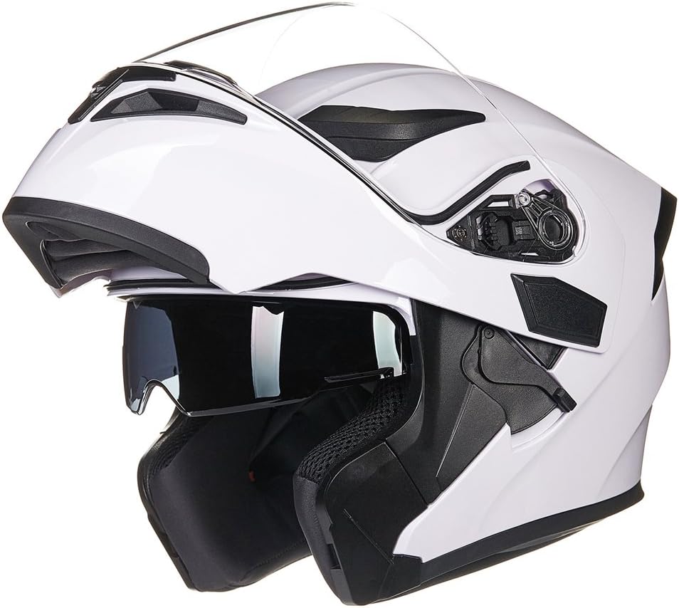 ILM Motorcycle Dual Visor Flip up Modular Full Face Helmet DOT Model 902/902L