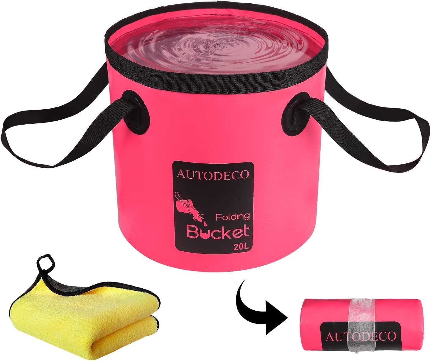 Collapsible Bucket 5 Gallon Container Folding Water Bucket Portable Wash Basin 20L