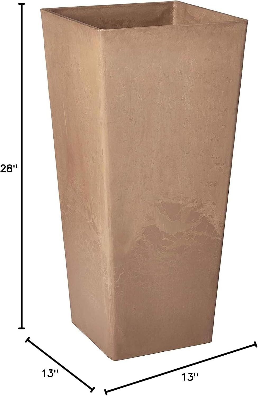 Arcadia Garden Products PSW FS32TP Contempo Tall Square Planter, 13 by 13 by 28-Inch
