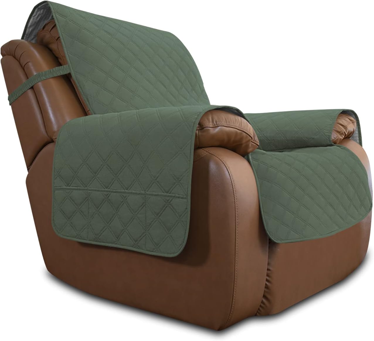 Easy-Going Waterproof Non-Slip Couch Cover, Small Recliner, Chocolate