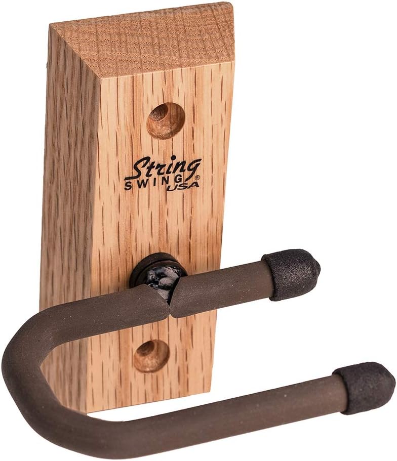 Dulcimer Hanger wall mount hanger by String Swing CC01D-O Solid Oak Hardwood Block