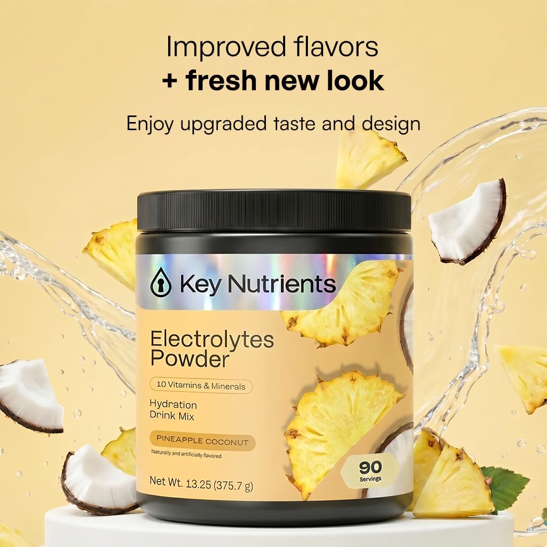 KEY NUTRIENTS Sugar Free Electrolyte Tablets, Hydration Pills, 200 Capsules