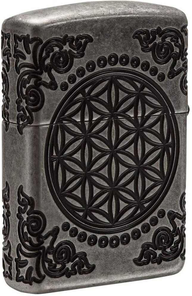 Zippo Tree of Life Pocket Lighter - Refillable Flip-Top Windproof Lighters - Spiritual and Symbolic Design Pocket Lighters - Luxury Metal Lighter Made in USA