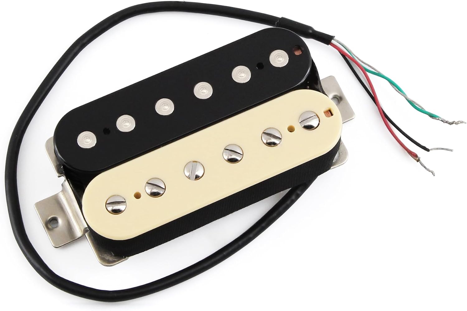 FLEOR Alnico 5 Guitar Pickup Double Coil Humbucker Pickups Neck and Bridge Set Black