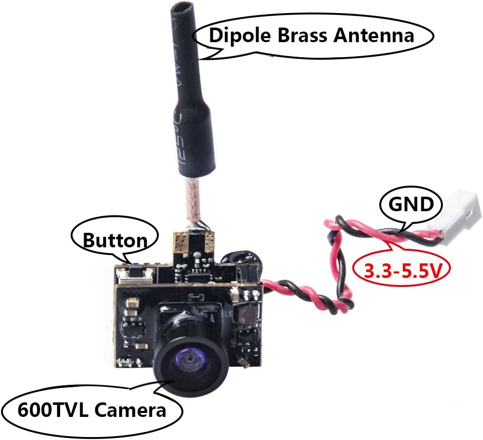 AKK BA3 5.8G 40CH VTX 0/25mW/50mW/200mW Switchable 600TVL 1/3 Cmos Micro AIO FPV Camera and Transmitter for FPV Drone Like Tiny Whoop Blade Inductrix
