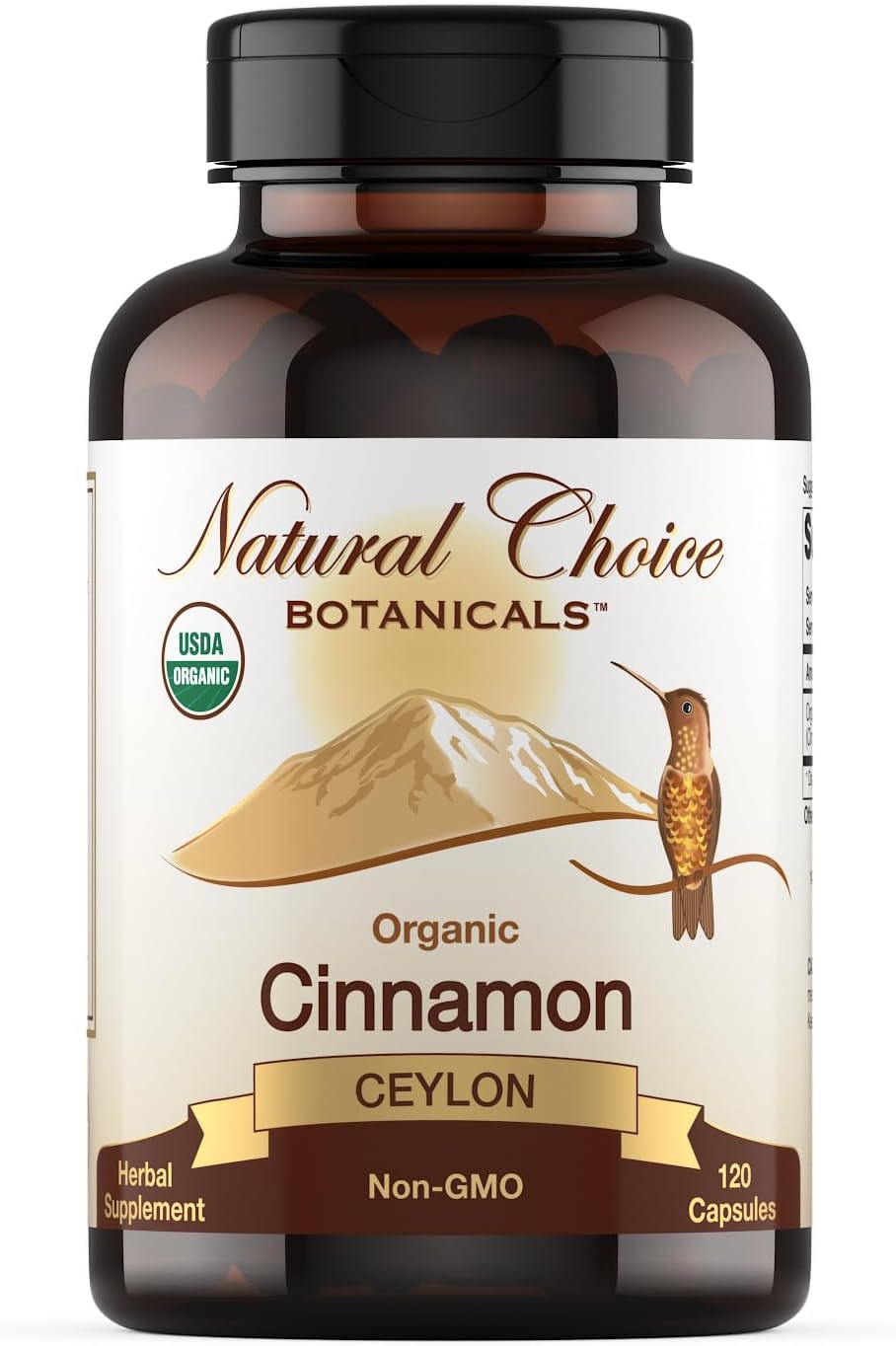 Organic Ceylon Cinnamon Supplement, 120 Capsules
