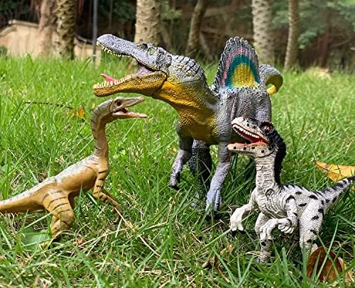 Gemini & Genius Dinosaur Toys for 3 4 5 6 7 Year Old Boys, Spinosaurus with Movable Jaw Dino Action Figure, Cool Birthday Cake Topper, Party Gift