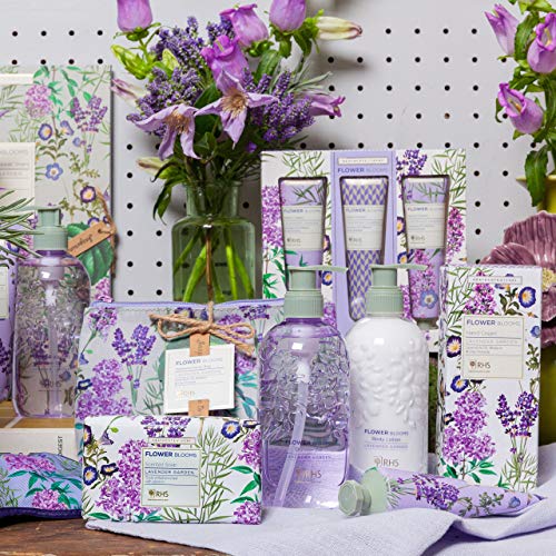 RHS Beauty Flower Blooms Lavender Garden Everyday Body Lotion Dispenser 300ml 400 ml