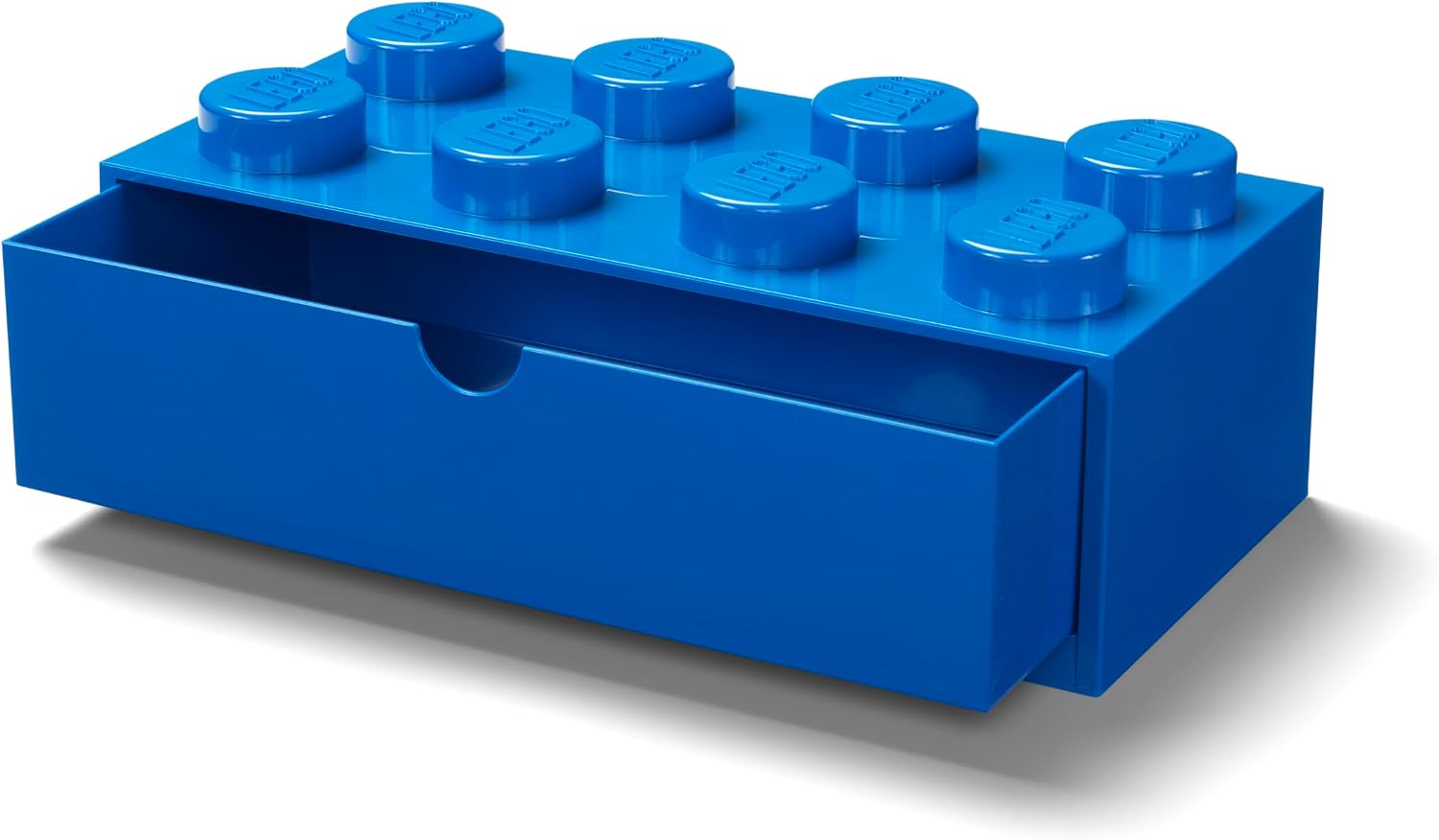 Room Copenhagen Lego Storage Brick 8 Desk Drawer, 8-Stud Stackable Tabletop Storage Box, 12.4 x 6.2 x 4.4 in
