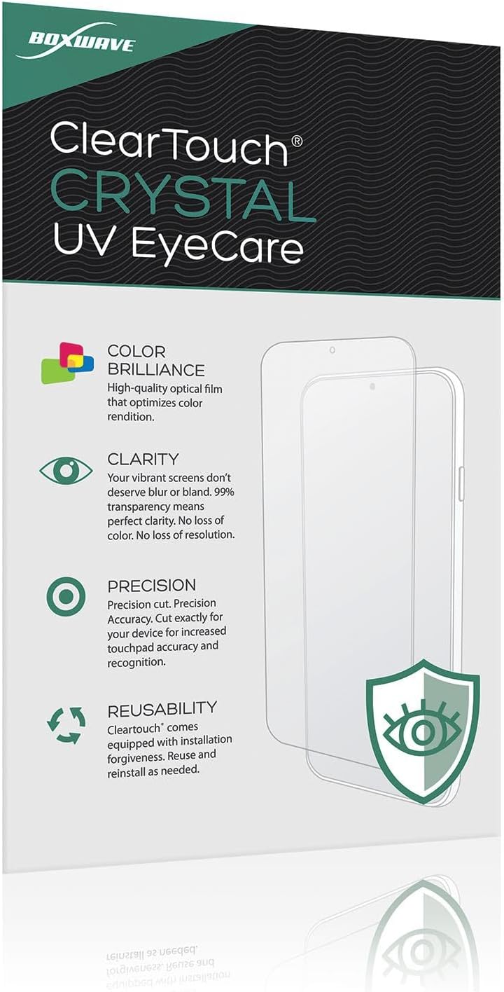 BoxWave Screen Protector Compatible with Arcade1Up Time Crisis Deluxe - ClearTouch Crystal Anti-UV EyeCare (2-Pack)