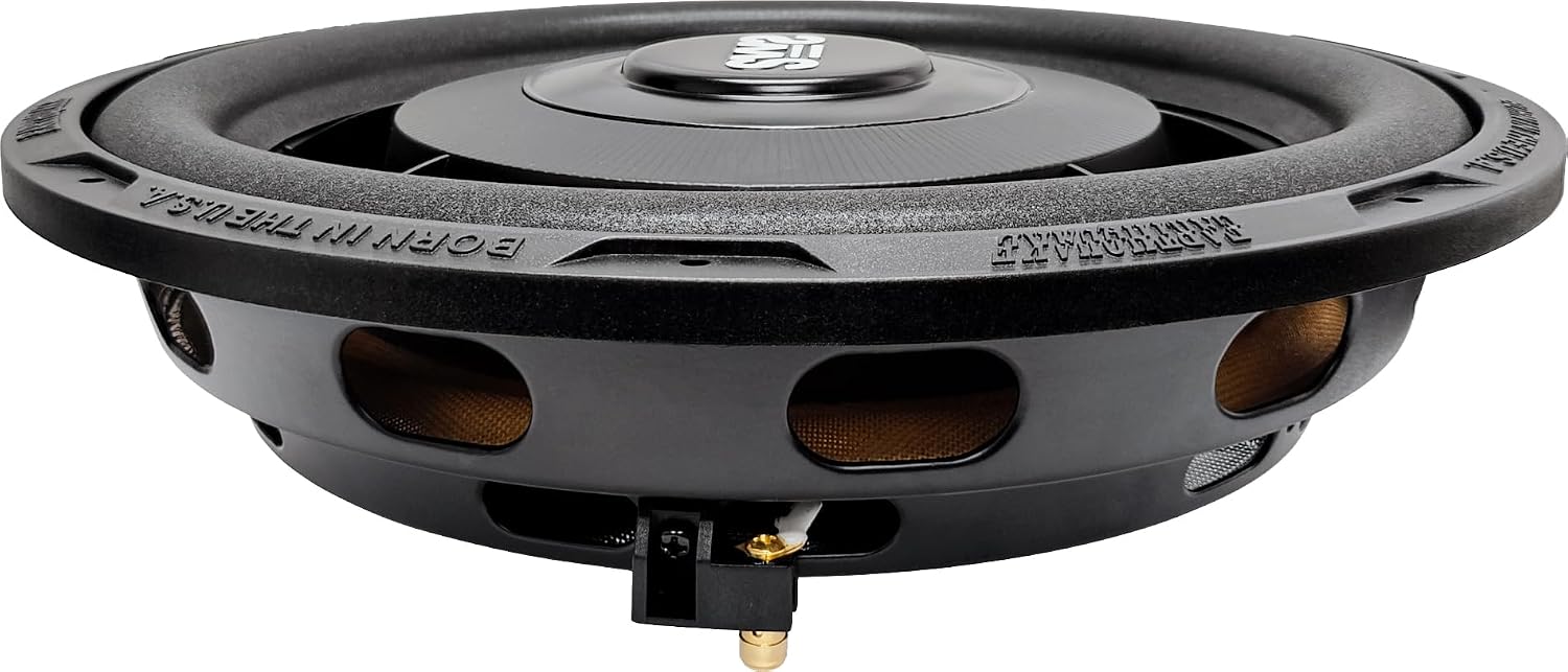 Earthquake Sound i82SWS 8-inch Shallow Woofer System Under-the-Seat Subwoofers with Gaskets, 2-Ohm (Pair)