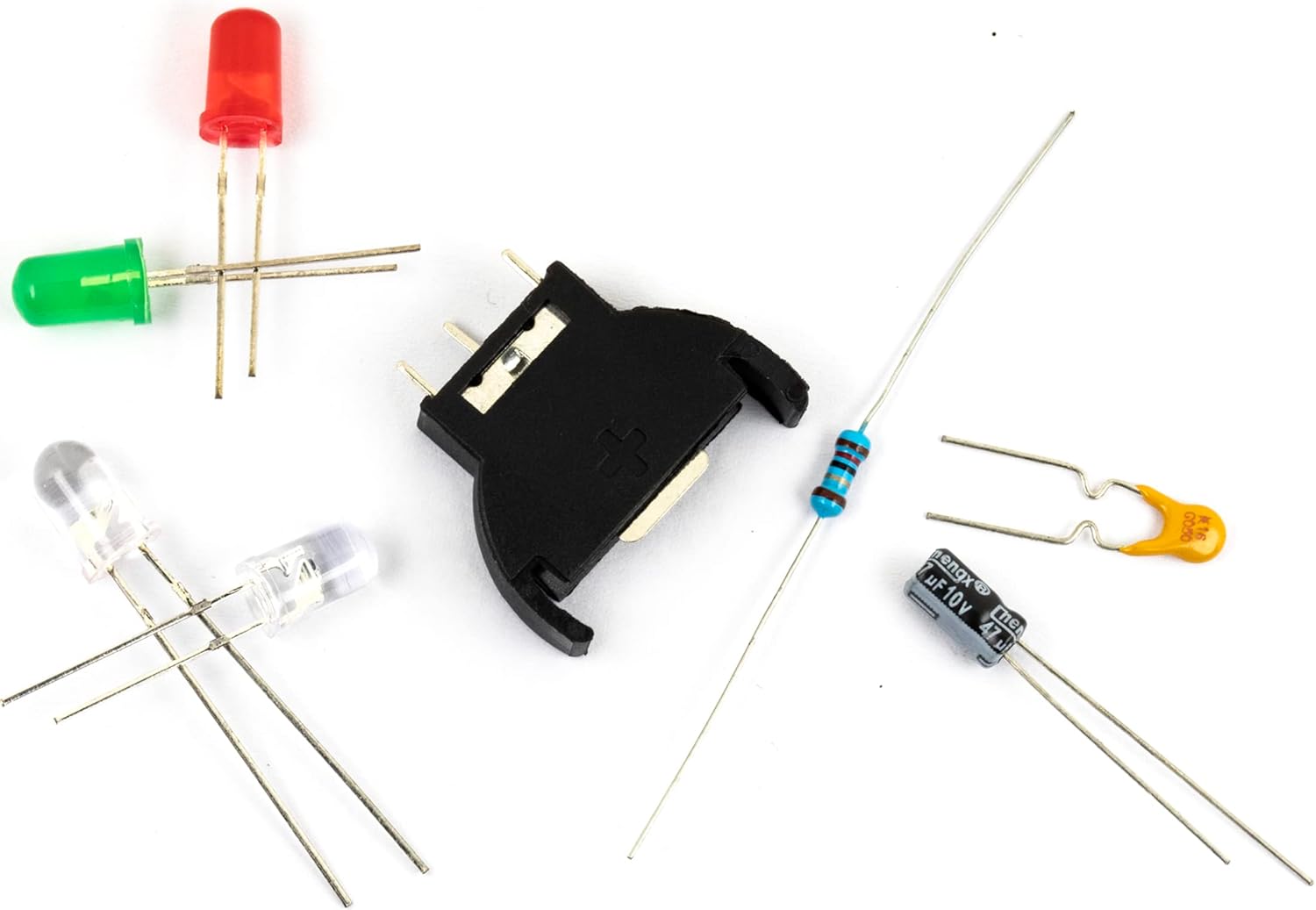 PCB Repair kit for SEGA Dreamcast Controller Ports, Battery Holder, Fuse Capacitor, Resistor, Capacitor (Battery Holder 1pcs)
