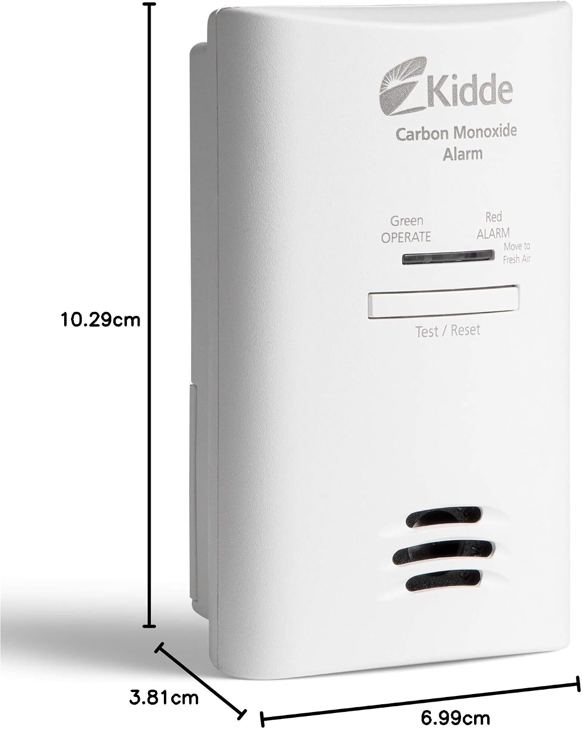Kidde Carbon Monoxide Detector, Plug-in Wall with AA Battery Backup, Test-Hush Button