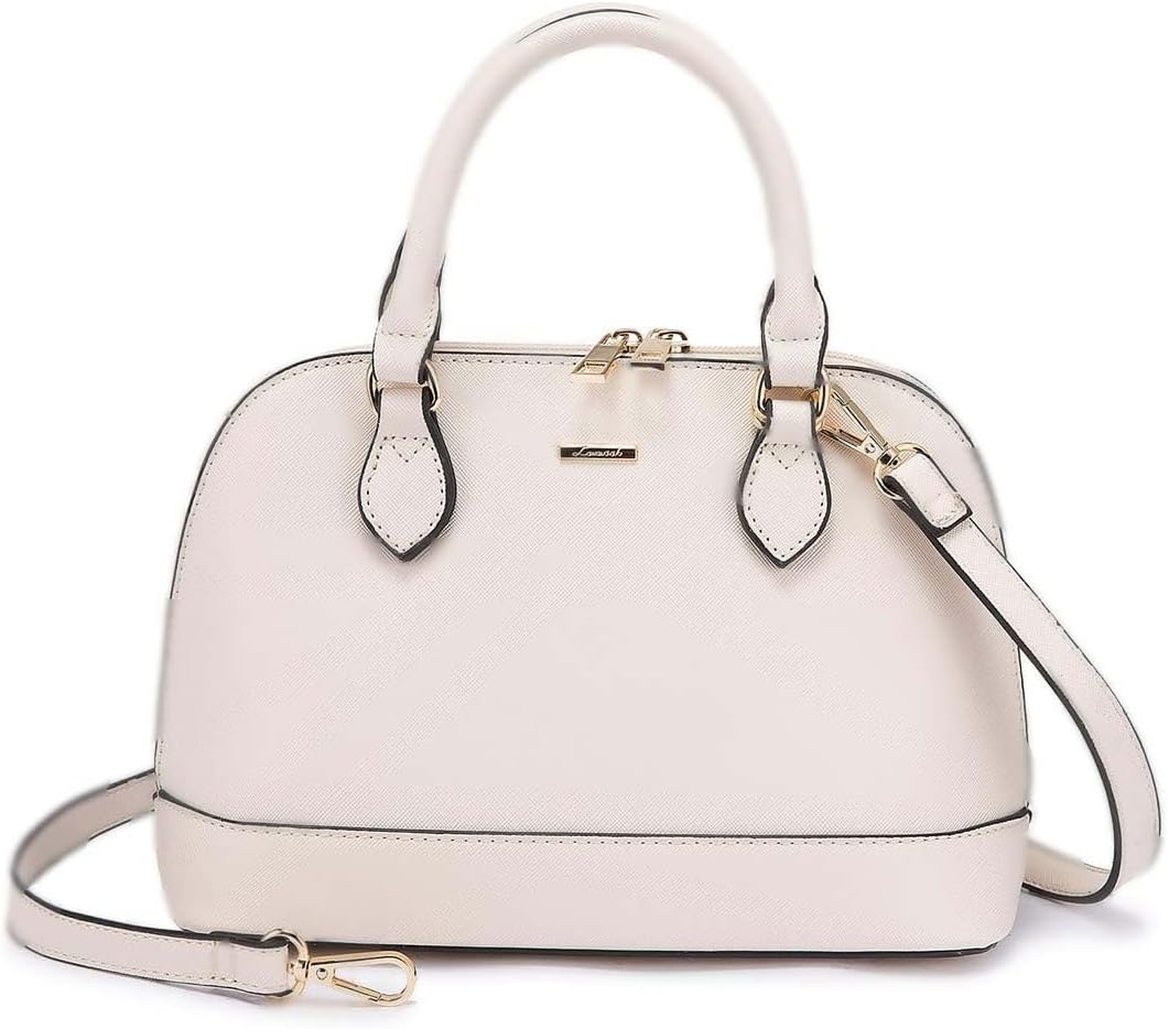 LOVEVOOK Purse for Women, Crossbody Dome Satchel Handbag with Double Zip