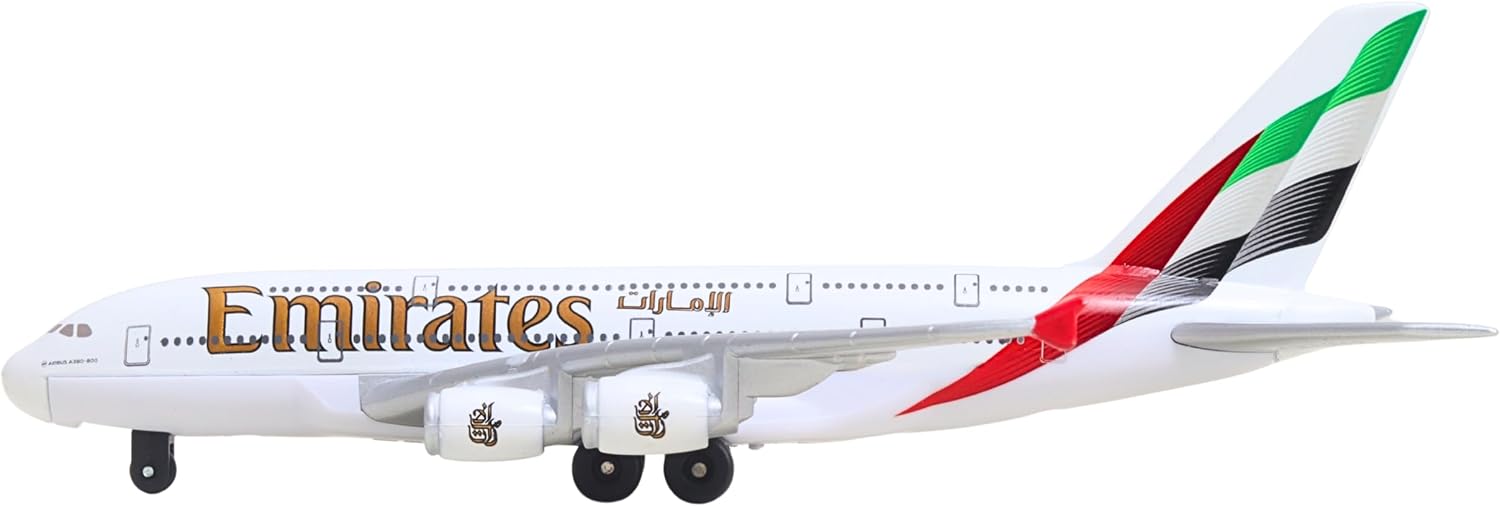 Daron Toy Airplane RT9904 – Emirates A380 – Die-Cast Metal Model Airplane Toy with Plastic Parts for Kids Ages 3+