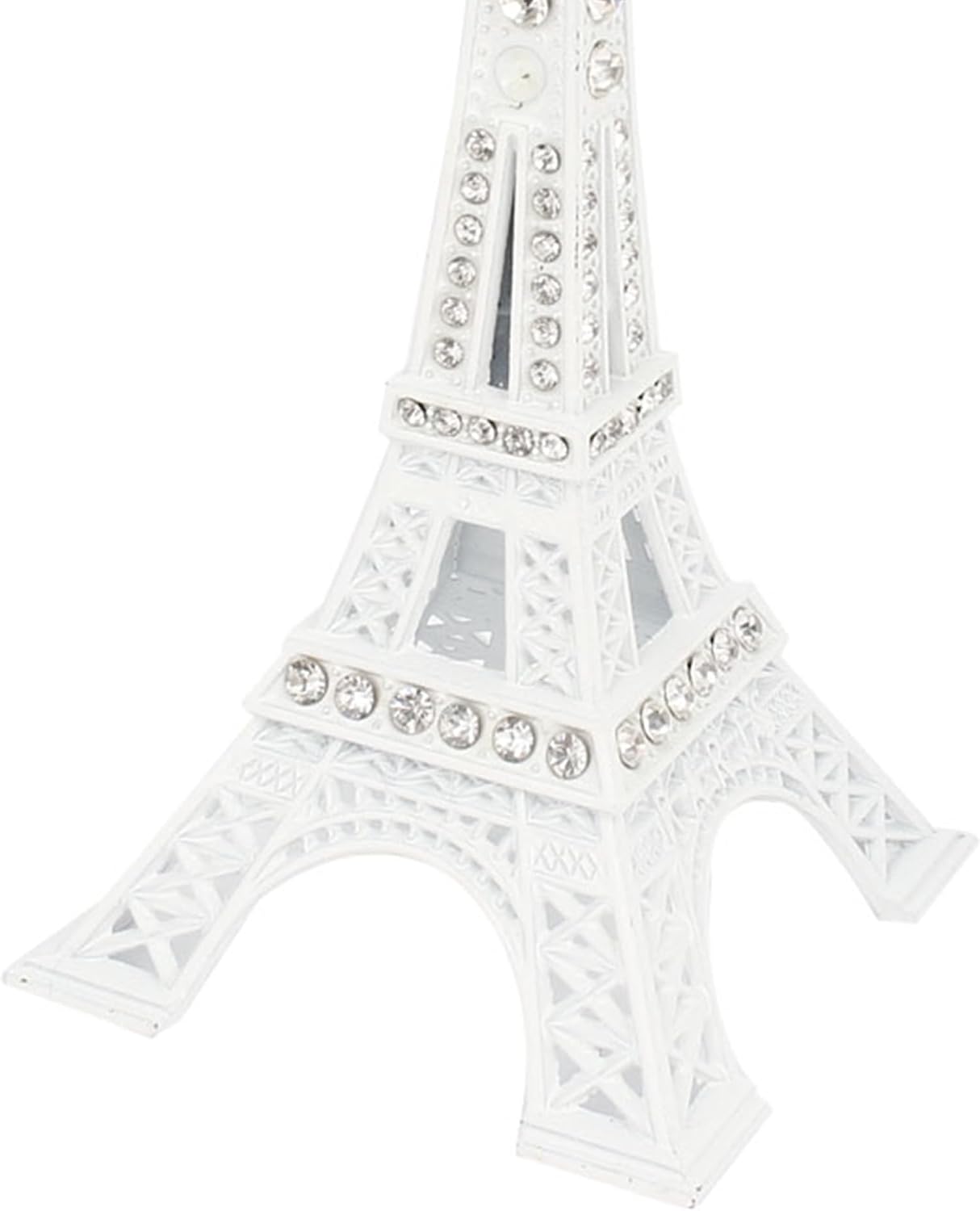 uxcell Plastic Mini Eiffel Tower Figurine Statue Model Desk Decor 13cm White