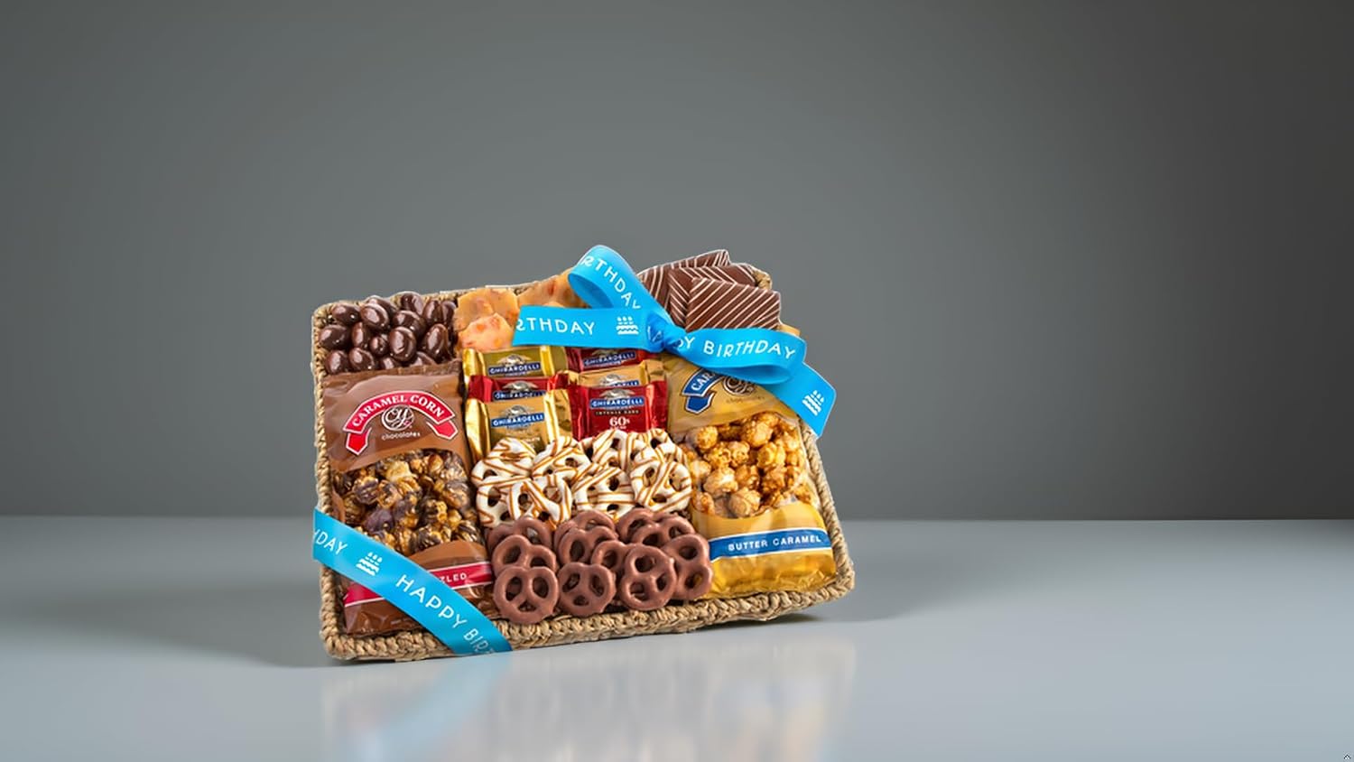 A Gift Inside Chocolate Gift Basket - Sweet Treats Gift Tray, Chocolates Gift Basket for Mom, Dad, Family & Friends