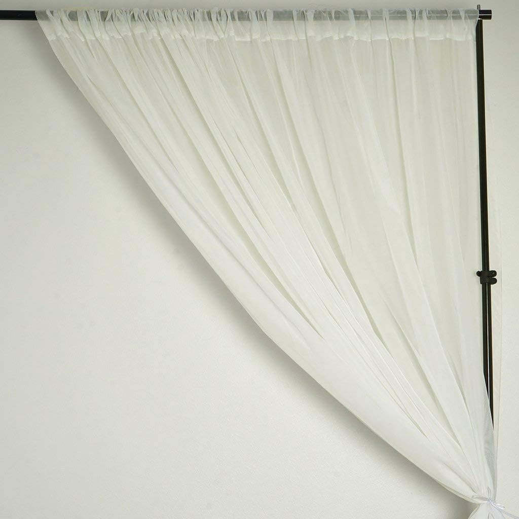 AK TRADING CO. 120" Wide (10Ft Wide) Sheer Voile Drape Panels for Backdrop, Wedding Events, Ceiling Drapes, Event Masking, & Decor - Select from 6ft to 50ft Length. (10 feet x 20 feet, Red)