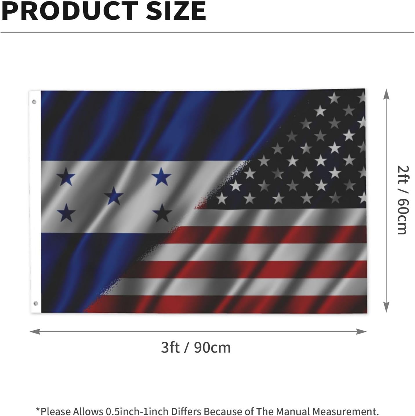 Nicaraguan Nicaragua And American Usa Flag 2x3 Ft Flags Double-Sided Printing Outdoor Indoor Decoration Country Flag 2x3 Foot Polyester Banner