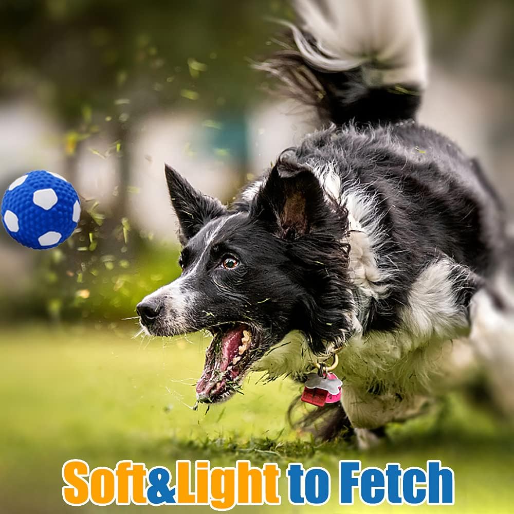 Soft Squeaky Dog Balls for Medium Dogs and Small Breeds, 2.56" 3pcs