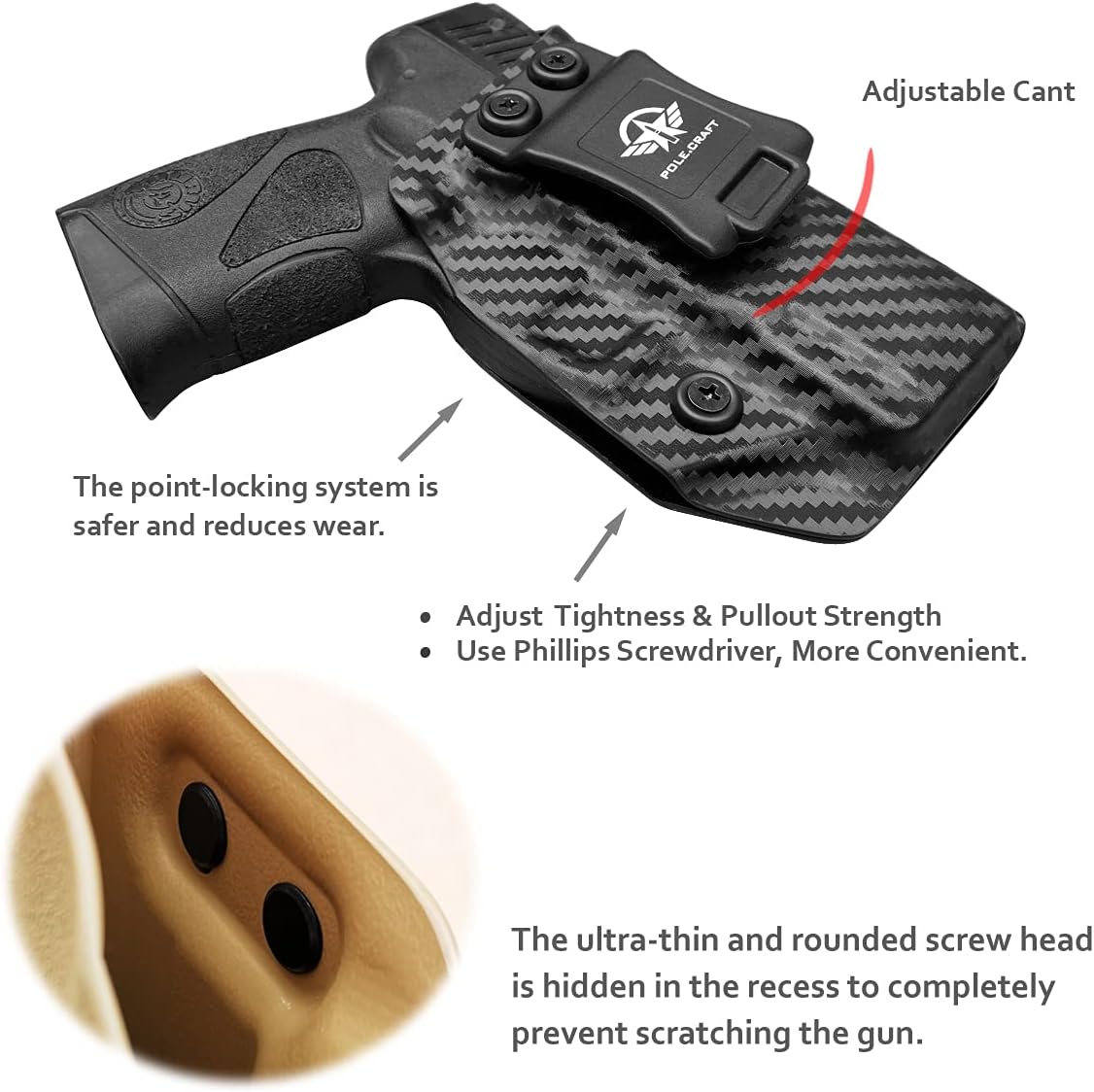 Taurus G3C G2C Holster IWB Kydex Holster Taurus G3C / G2C / G2S / PT111 / PT140 9mm/.40- Inside Waistband Concealed Carry