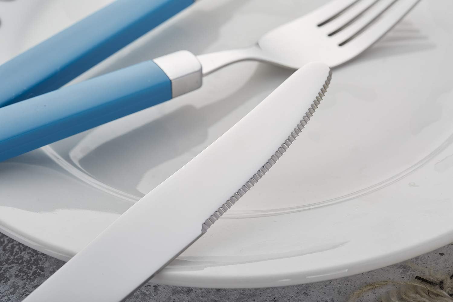 ANNOVA Silverware Set Stainless Steel Colorful Tableware Kitchen Flatware Set Utensils, Includes Dinner Knives, Forks, Spoons