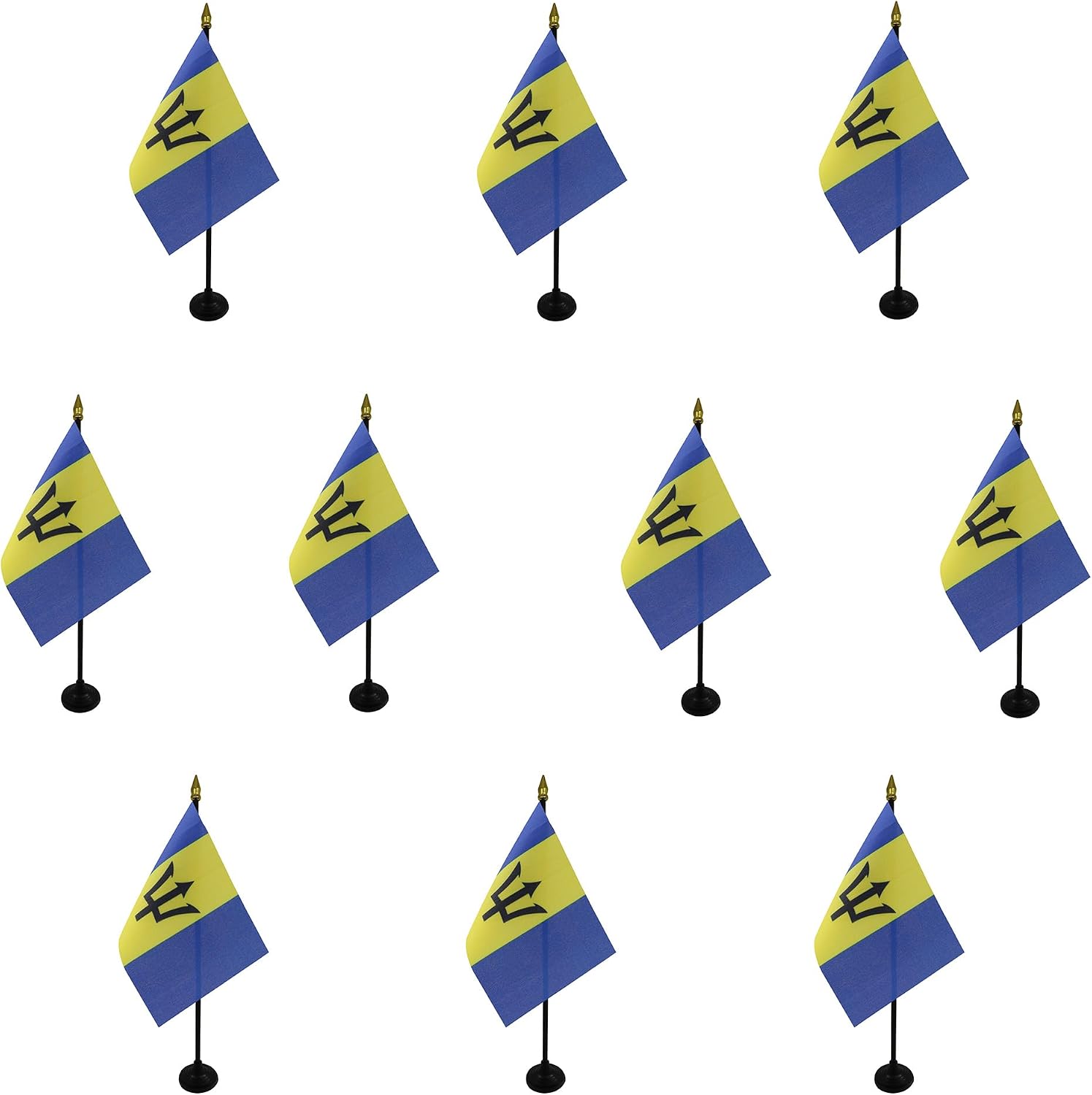 AZ FLAG Nicaragua Table Flag 4x6 in 100D Polyester Plastic Base | Indoor use Nicaraguan 15x10 cm desk flag stitched finish with reinforced edges with plastic pole and gold finial