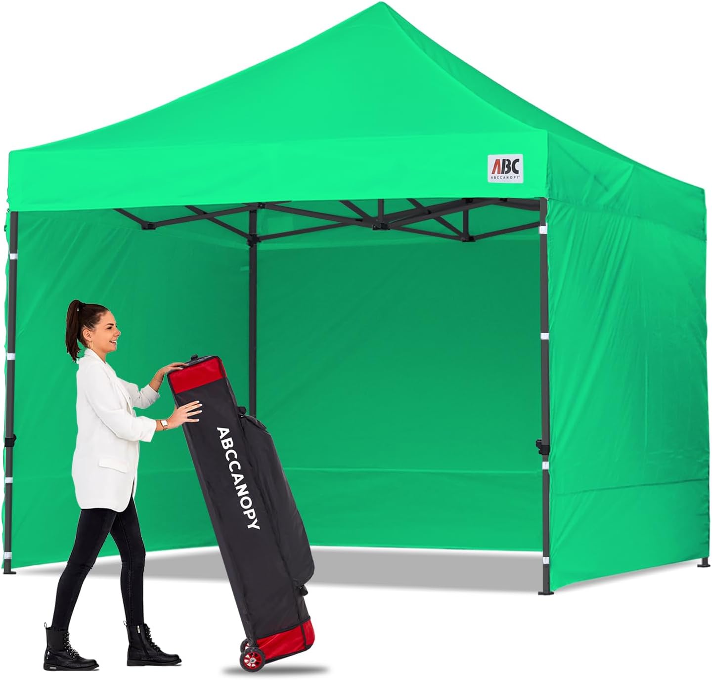 ABCCANOPY Heavy Duty Easy Pop up Canopy Tent with Sidewalls 10x20, Turquoise