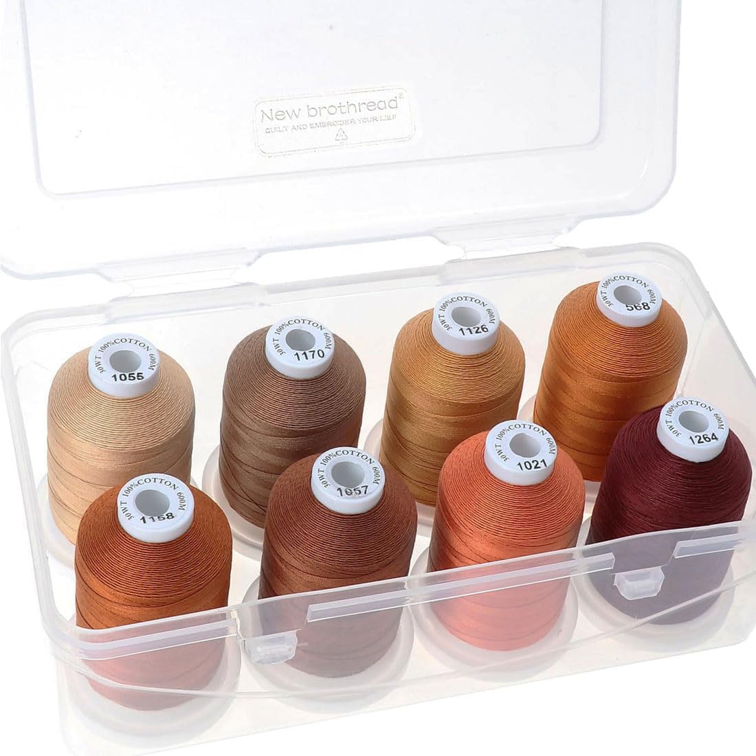 New brothread Multi-Purpose 100% Mercerized Cotton Threads -5 White+5 Black