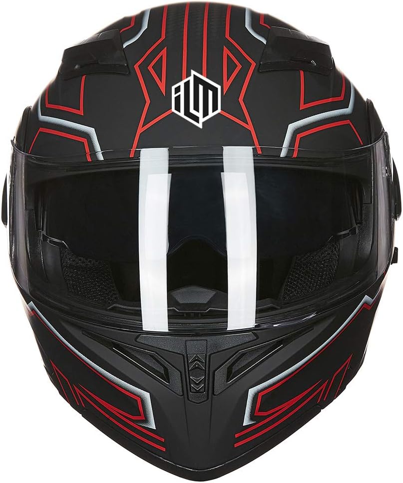 ILM Motorcycle Dual Visor Flip up Modular Full Face Helmet DOT Model 902/902L