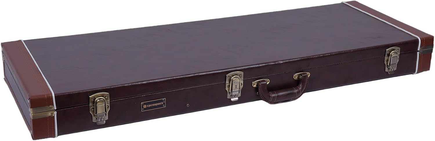 Crossrock Hardshell Arch Top wood case fits SG Electric Guitars-Black(CRW600SGBK)
